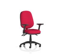 Eclipse Plus III Lever Task Operator Chair With Height Adjustable And Folding Arms Bespoke Colour Back And Seat Bergamot Cherry