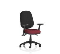 Eclipse Plus III Lever Task Operator Chair With Height Adjustable And Folding Arms Bespoke Colour Seat Ginseng Chilli