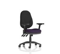Eclipse Plus XL Lever Task Operator Chair With Height Adjustable And Folding Arms Bespoke Colour Seat Tansy Purple