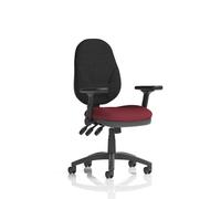 Eclipse Plus XL Lever Task Operator Chair With Height Adjustable And Folding Arms Bespoke Colour Seat Ginseng Chilli