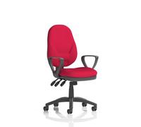 Eclipse Plus XL Lever Task Operator Chair With Loop Arms Bespoke Colour Back And Seat Bergamot Cherry
