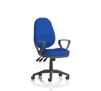 Eclipse Plus XL Lever Task Operator Chair With Loop Arms Bespoke Colour Back And Seat Stevia Blue