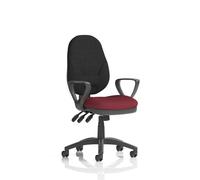 Eclipse Plus XL Lever Task Operator Chair With Loop Arms Bespoke Colour Seat Ginseng Chilli