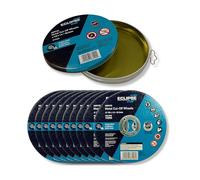 Eclipse Professional Tools A60V125 Ultra-Thin Cutting Discs 125 x 1.0 x 222.23mm - Precision Cuts, Minimal Heat, Reduced Material Loss, Ideal for Metal, Ceramic, Glass, and Composites - 10 x Blades