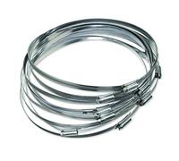 Eclipse Professional Tools ECW1-12 W1 Bag of 10 240-280mm (9 ⅞" - 11") Mild Steel Worm Gear Hose Clamps