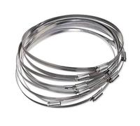 Eclipse Professional Tools ECW1-13 W1 Bag of 10 270-300mm (10 ⅞" - 12") Mild Steel Worm Gear Hose Clamps