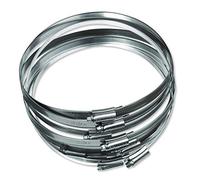 Eclipse Professional Tools ECW4-8 W4 Bag of 10 150-180mm (5 ⅞" - 7 ⅛") 304 Stainless Steel Worm Gear Hose Clamps