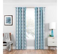 Eclipse Room Darkening Curtains for Bedroom - Morrow 37" x 63" Thermal Insulated Single Panel Rod Pocket Light Blocking Curtains for Living Room, Teal