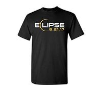 Eclipse Solar Moon 08.21.17 August Sun Astrology Funny DT Adult T-Shirt Tee Black(Large)