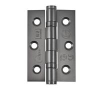 Eclipse Steel Ball Bearing Door Hinges, 3 Inch 75mm, Grade 7 Fir One Pair & Screws (Dark Bronze)