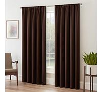 Eclipse Tricia Modern Room Darkening Thermal Rod Pocket Window Curtain for Bedroom (1 Panel), 52" x 95", Espresso