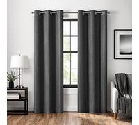 Eclipse Welwick Magnitech 100% Blackout Curtain, Grommet Window Curtain Panel, Seamless Magnetic Closure for Bedroom, Living Room or Nursery, 63 in long x 40 in wide, (1 Panel), Black