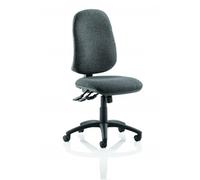 Dynamic Independent Seat & Back Task Operator Chair With Charcoal Grey Fabric Without Arms Eclipse Plus XL Without Headrest High Back