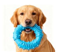 EclipseGuard Dog Chew Toy, Indestructible Rubber for Strong Chewers, Denta Fun Care Ring, Natural Rubber Toy for Small/Medium/Large Dogs