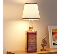 Eclipterra Cordless Bottle Lamp Shade Wireless RGB LED Wine Bottle Lamp with 3 Color Temperature 5000mAh Battery Portable Table Lamp for Indoor Outdoor Dining Bedroom with Remote (Beige, 1 Pack)