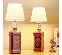 Eclipterra Cordless LED Bottle Lamp 5000mAh Battery Portable Wireless Table Lamp Wine Bottle Lamp for Indoor Outdoor Dining Bedroom with Remote (White, 2 Pack)