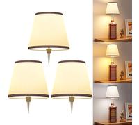 Eclipterra Wireless LED Bottle Lamp Shade RGB 3CCT Rechargeable 5000mAh Battery Portable Cordless Wine Bottle Table Lamp for Indoor Outdoor Dining Bedroom with Remote (Beige, 3 Pack)