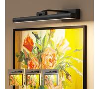 Eclipterra Wireless Picture Lights for Wall, Battery Operated Wall Light for Painting Rechargeable CCT Rotatable 16in Art Gallery Light with Remote Dimmable Timer for Artwork Frame Display Dartboard