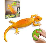 Eclipto Remote Control Wall Climbing Gecko Toy with LED Eyes, Realistic Wall-Climbing Gecko Figurines with Swing Tail, Rechargeable Remote Control Robot Kids Toy