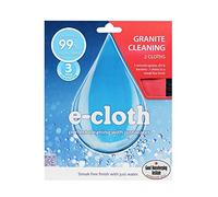 E-Cloth Granite & Stone Cleaning Kit, Microfibre, Black & Red, 2 Cloth Set, 1 Pack