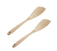 Ecloud Shop 2 PCS Professional Non Stick Wooden Spatula Wood Turner Cooking Tool Kitchen Utensils Eco-friendly and Safe Kitchenware