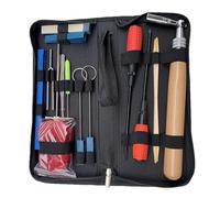 Ecloud Shop Piano Tuning Kit 16pcs Tuning Tool Set Professional Tuning Wrench Hammer Mute Tweezers Fork Screwdriver Belt Clip for Beginners and Professionals