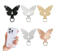 Eclove 5Pcs Universal Phone Tether Tabs, Ultra-thin Butterfly Shape Phone Lanyard Tab, Stainless Steel Patch, Smartphone Anti-theft Universal Phone Strap Connector
