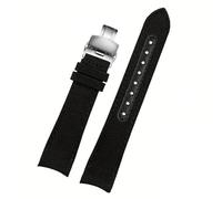 EcLusE Curved End Nylon Genuine Leather Watch Band for Men Canvas Sport Watch Strap,22mm
