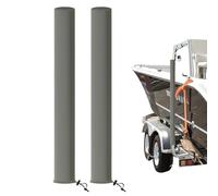 Ecmln 2Pcs Boat Trailer Guide Pole Cover, 47 Inch Grey Neoprene Boat Trailer Guide Pole Pad Heavy Duty Proof Canvas Trailer Guide Poles Cover Suitable for Jet Ski Boat Sailboat Trailer
