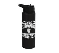 Ecmo Survivor Apparel - Funny Awesome Survivors Design Stainless Steel Insulated Water Bottle
