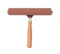 ECMQS 1 / 3Pcs Wood Handle Rubber Roller for Crafting, Rubber Brayer Tool for Printmaking, Printing, Stamping, Roller Art Rollers