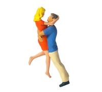 ECMQS 1/64 Couple Hugging Resin Ornament for Shelf Display, Ora nge