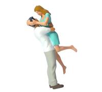 ECMQS 1/64 Couple Hugging Resin Ornament for Shelf Display, White