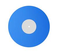ECMQS 12Inch Record Player Mats for Vinyls, Blue | Fluorescent Edges and Anti Slip Design for Crystals Clear Sound NoiseFree Playbacks