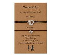 ECMQS 2x Dinosaur Bracelets Back to School Gift Kindergarten Set for First Day of School Jewelry Promise Bracelets Adjustable Distance Matching for Best