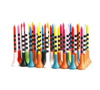 ECMQS 30Pcs Unbreakable Golfs Tees Colorful Golfs Ball Stand Training Practice Tees Heavy Dutys Rubber Headboards Accessorys
