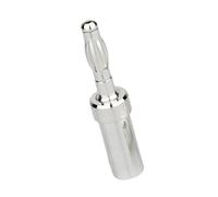 ECMQS 4mm Loudspeaker Binding Post Terminals for Easy, Silver | Unique Design, Solderless Lamp Head Design, High Conductivity, Release, for Professional Loudspeaker Device