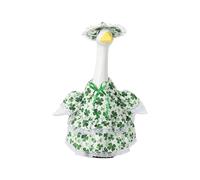 ECMQS Adjustable Patricks Day Geese Costume for Outdoor Statue with Festive Green Celebratory Statue Outfit Outdoor Festival Attire