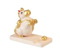ECMQS Artistic Rosin Crafted Cellphone Stand with Not, White | Elegant Desktop Phone Holder with China New Year Horse Sculpture Home