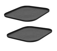 ECMQS AS101CY Black Silicone Mat, Silicone pad black | Nonslip Air Fryers Countertop Protector Pad