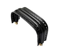 ECMQS Bag Opening Frame Curved PU Leather-Look, Black