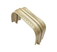 ECMQS Bag Opening Frame Curved PU Leather-Look, Gold