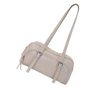 ECMQS Bowling Shoulder Bag with Front Pocket | Faux Leather Purse Underarm Purse for Commute Carry and Casual Outings