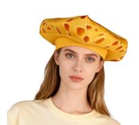 ECMQS Cheese Hat Alloween Costume Accessory | Mad Silly Hat Cheese Party Supplies Decorations Party Toy for Women Mens