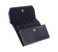 ECMQS Closure Design Leather Pen Case with 12 Slots Waterproof Pen Case Organizers with Soft Lining Nylon Stitching Travel Bag