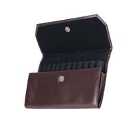 ECMQS Closure Design Leather Pen Case with 12 Slots Waterproof Pen Case Organizers with Soft Lining Nylon Stitching Travel Bag