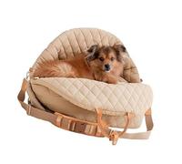 ECMQS Convertible Pet Travel Systems, Car Safety Carrier, Folded Bed, Non-Slip Base, Safety Rings, Storage Bag, Dog Accessories, Non-Slip Pet Travel Cot