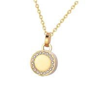 ECMQS Cremation Jewelry, Accented for Pet Ashes Steel Urn, Gold