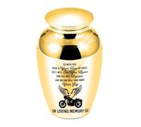 ECMQS Dog Urns Tiny Cremation Urn for Human Pet Ashes, Gold