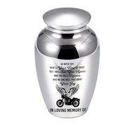 ECMQS Dog Urns Tiny Cremation Urn for Human Pet Ashes, Silver